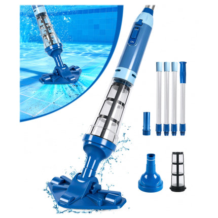 LanOcean 2026 Upgraded Powerful Hot Tub Vacuum Cordless, 15.8 Gals/Min Spa Vacuum for Hot Tub, Handheld Pool Vacuum Cleaner with Water Sensor, Small Pool Vacuum Rechargeable -90 Mins Running Time-Blue
