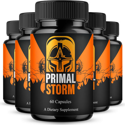 Original Primal Storm Advanced Capsule, Advance Premium Natural Ingredients for Overall Health & Balanced Healthy Lifestyle | 60 Capsules Each Bottle (Pack of 5)