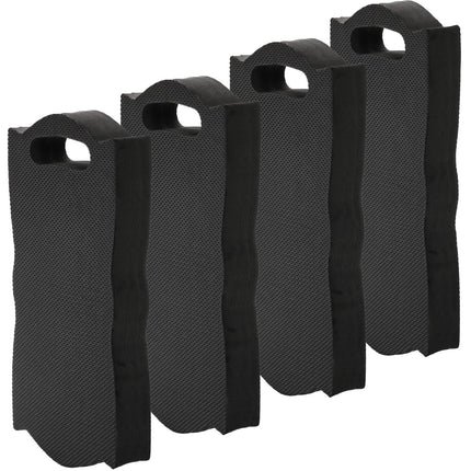 Covzoe 4 Pack Thick Kneeling Pad, 15.7" L x 7" W x 1.5" Th Waterproof Garden Kneel Pads Cushion with Handle, Soft Foam Kneeler Mat for Work, Cleaning, Yoga, Praying, Bath, Exercise, Black