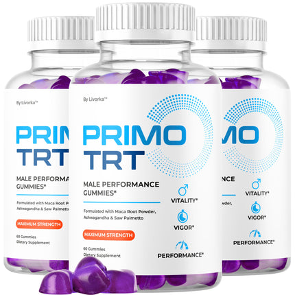 (3 Pack) Primo TRT Gummies - Official for Men Advanced Natural Formula, PrimoTRT Male Gummies for Maximum Performance & Support for Overall Wellness Reviews, Primos TRT Gummys for 3 Months