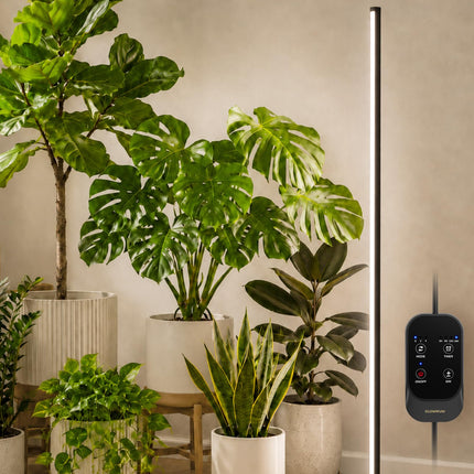 GLOWRIUM Grow Lights for Indoor Plants, 36W Vertical Plant Grow Lights with Auto-Timer, Full Spectrum LED Standing Plant Grow Light, 3 Light Modes, 6-Level Dimmable (60in)
