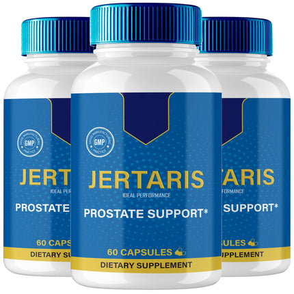 IDEAL PERFORMANCE Jertaris Capsules, Jertaris Prostate Health Supplement Pills - Extra Strength, Jertaris Supports Prostate Heath All Natural Formula, Jerta RIS Capsules, Jer Taris Reviews (3 Pack)