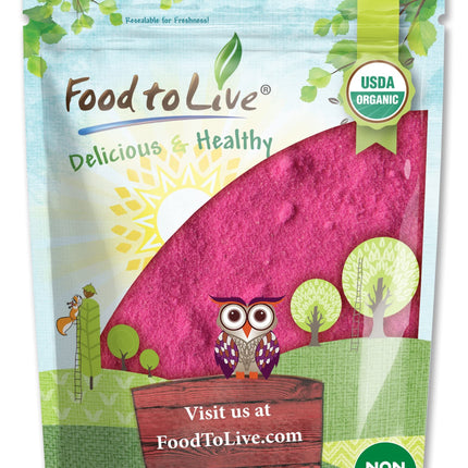 Food to Live Organic Dragon Fruit Juice Powder, 12 Ounces – Non-GMO, Powdered Red Pitaya, Vegan, Bulk. Contains Maltodextrin. Rich in Antioxidants, Fiber, Vitamin C. Perfect for Shakes, Smoothie Bowls