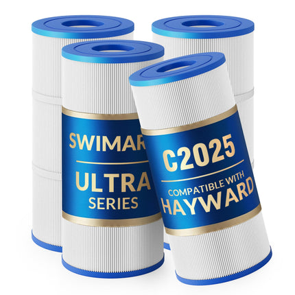 Swimara C3030 C3025 C3020 C3000 Pool Filter Cartridges, 5 oz+ Trilobal Fabric, Replacement for Hayward CX580XRE, PA81, 324 Sq. Ft., 4-Pack, Ultra Series