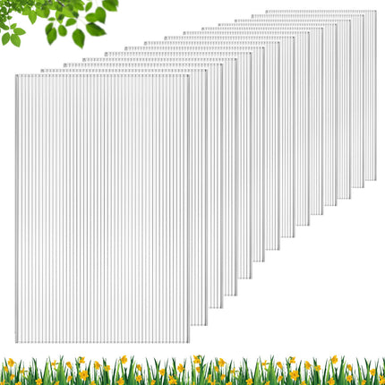 DGSL 14 Pcs Polycarbonate Greenhouse Panels, 4' x 2' x 0.16'' Twin-Wall Panels, Polycarbonate Sheet for All Weather Outdoor Garden and Greenhouse Covering