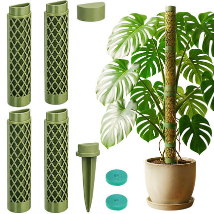 Moss Pole Monstera Plant Support: 40" Stackable Kit for Climbing Vines