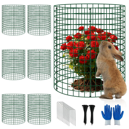 6 Pack 12x16 Inch Plant Protector Cages, Metal Garden Cages for Animals