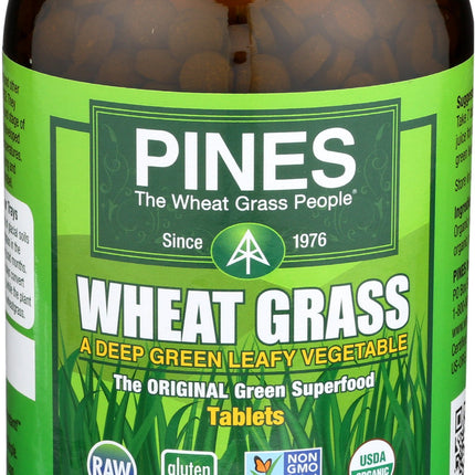 Pines Organic Wheat Grass, 1400 Count Tablets