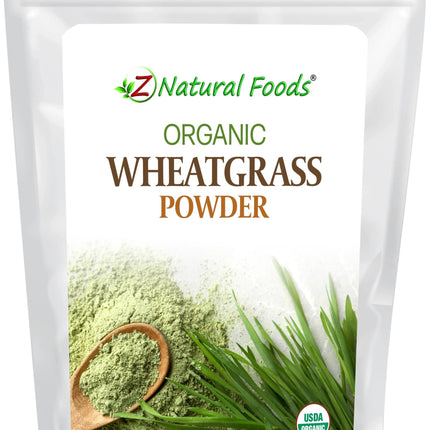 Z Natural Foods Organic Wheatgrass Powder, Green Superfood Powder for Smoothies, Juices, Shakes, and Recipes, Nutrient-Rich Powder, 100% Pure, Raw, Non-GMO, Vegan, Gluten-Free, 87 Servings, 1 lb