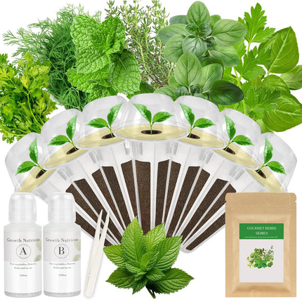Salad Greens Seed Pod Kit for AeroGarden, iDoo with Red and Green Romaine Lettuce, American Fast/Buttercrunch/Parris Island Lettuce, and Spinach - Compatible with All Hydroponics (7-Pod)