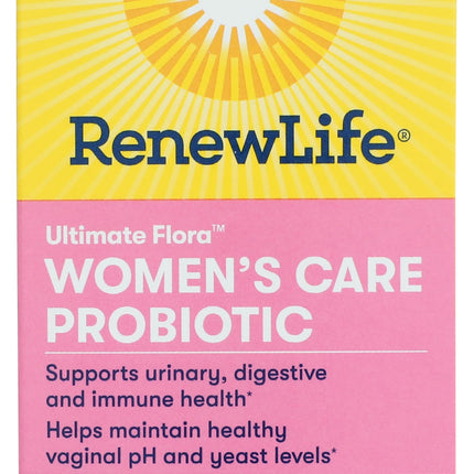 Renew Life Women's Probiotic Capsules, Supports pH Balance for Women, Vaginal, Urinary, Digestive and Immune Health, L. Rhamnosus GG, Dairy, Soy and Gluten-Free, 25 Billion CFU - 60 Ct