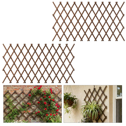 2 PCS Expandable Garden Trellis, 38" x 89" Trellis for Climbing Plants Outdoor, Wooden Lattice Fence Wall Panel Lattice Panels for Outside, for Climbing Plants Vine Ivy Rose Cucumbers Clematis（2PC）
