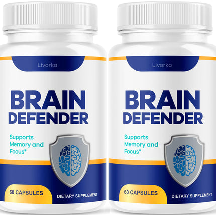 (2 Pack) Brain Defender - Official Brain Defender Supplement Advanced Pills, Natural Brain and Memory Support, Brain Defender Health & Wellness Multivitamin, 120 Capsules for 2 Months