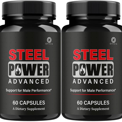 (2 Pack) Steel Power - Steel Power Pills All Natural Maximum Strength, Daily SteelPower Capsules Premium Advanced Support Formula for Overall Health & General Wellness, 120 Capsules for 2 Months