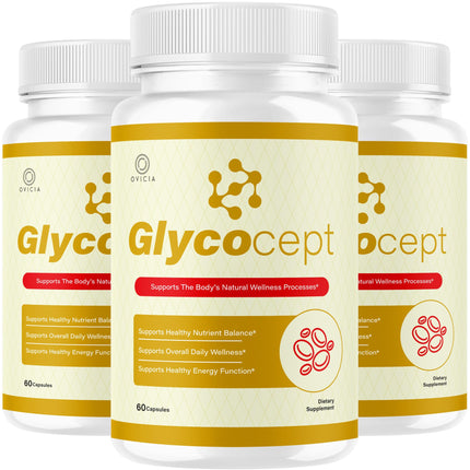 (3 Pack) Glycocept - Glycocept Advanced Formula Support Capsules All Natural Premium Ingredients Maximum Strength, Daily Pills Support Vitamins for Health and Wellness, 180 Capsules for 3 Months