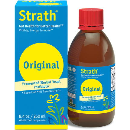 Strath Fermented Herbal Yeast Postbiotic - (8.4 Fl oz) Daily Nutritional Food Supplement Liquid | Supports Metabolism | Vegetarian | Lactose-Free | No Artificial Additives
