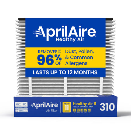 AprilAire 310 Replacement Filter for AprilAire Whole House Air Purifiers - MERV 11, Clean Air & Dust, 20x20x4 Air Filter (Pack of 1)