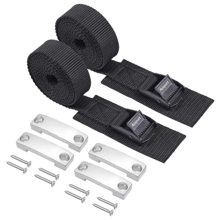 Ayaport Battery Tie Down Strap Battery Box Hold Down Kit 72”, Battery Tie Down Kit, with Stainless Steel Bracket & Screws Used for RV Battery, Accessories