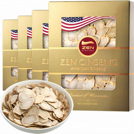 American Wisconsin Ginseng Slices — Improved Energy, Performance, & Mental Health for Men & Women (16 Oz)