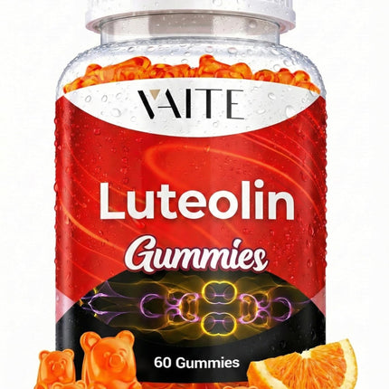 Luteolin 100mg Supplement - Vegan, Non-GMO, Sugar-Free, Easy to Swallow - Antioxidant Complex for Brain Health, Memory, Cognitive Function, Mood & Energy for Men and Women - 60 Chewable Gummies