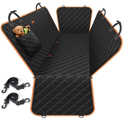 Lantoo Dog Seat Cover, Upgrade Large Back Seat Pet Seat Cover Hammock for Cars, Trucks, SUVs with Nonslip Backing, Side Flaps, Waterproof, Soft (Black)