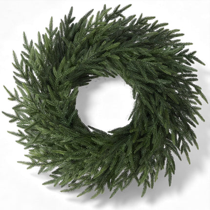 26" Christmas Norfolk Pine Wreath for Front Door (1, Wreath)