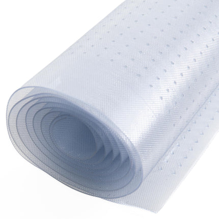 RESILIA Industrial Deep Pile Carpet Runner - Crosshatch Pattern Non Slip Carpet & Rug Protector Mat, Waterproof Clear Plastic Vinyl Floor Covering, 30 Inches Wide x 12 Feet Long, Made in The USA