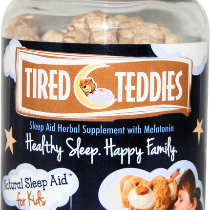 Tired Teddies Low Dose Melatonin Kids Chewable 0.3 mg - Kids Melatonin Tablet Sleep Support with Chamomile, Bubblegum Flavor, 90 Count