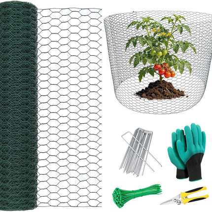 Mklsit Plant Protectors from Animals, Wire Plant Fence Cage, 32.8Ft x 16In