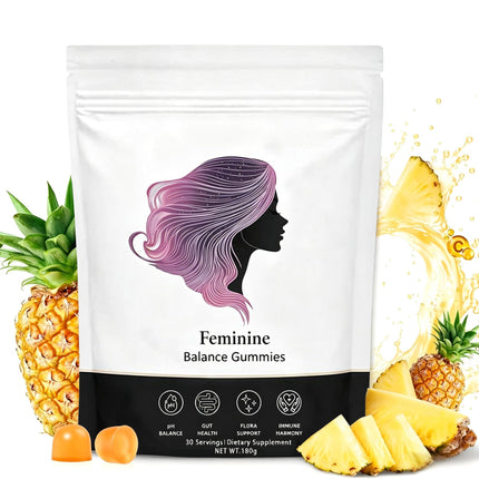 Fibetrue Women’s Probiotic Gummies – Feminine Balance & Gut Health, pH Support, Pineapple Flavor, Clean Vegan Formula, Sugar Free, 60 Count