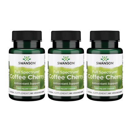 Swanson Full Spectrum Coffee Cherry - Antioxidant Support - Cognitive Supplement - Offers Cellular Protection with High ORAC* - Gluten Free & Non-GMO - 60 Veggie Capsules (2 Pack)