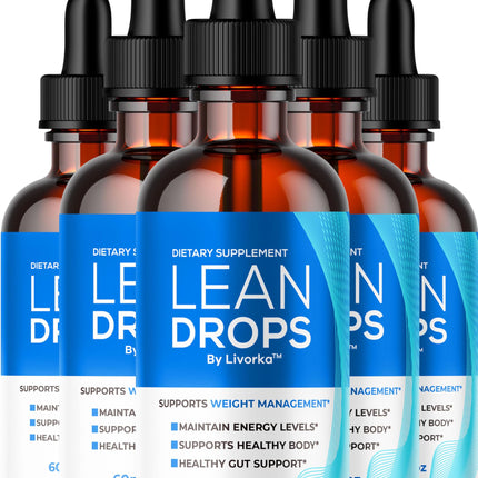 (5 Pack) Lean Drops – LeanDrops Liquid Formula, Original Lean Drops Supplement All Natural Premium Advanced Formula, Leandrops Support for Overall Wellness and Support Health, 5 Bottles for 5 Months