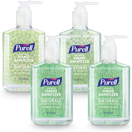 Purell Naturals Hand Sanitizer Gel, Pump Bottle 4ct x 8oz - 9626-06-ECDECO