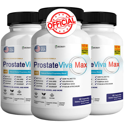 GREENVIFY ProstateViva Max Prostate Supplements for Men Capsules, Health Supplements - Maximum Strength, All Natural to Support Normal & Healthy Function (240 Capsules)