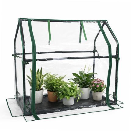 Gardzen Mini Greenhouse with Waterproof Base, Indoor/Outdoor Tabletop Greenhouse for Seed Starting, Plant Protection, Gardening & Winter Shelter, 36.2"(L) x18.9(W) x33.3(H)
