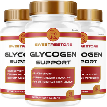 (3 Pack) Sweet Restore Glycogen Support - Official Sweet Restore Capsules Advanced Formula with All Natural Ingredients, SweetRestore Glyco Pills for Wellness & Health, 180 Capsules for 3 Months