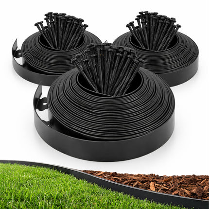 Gardzen 1.5" x100' Landscape Edging Kit with 120 Spikes