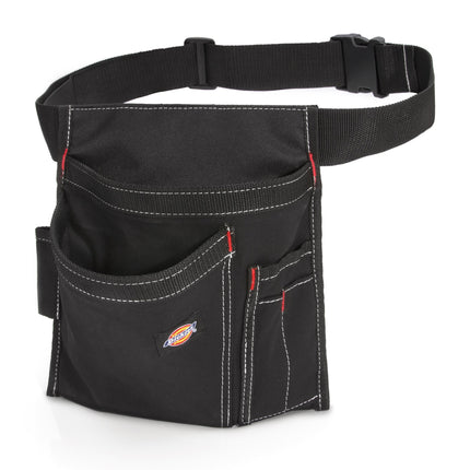 Dickies 5-Pocket Single Side Tool Belt Pouch/Work Apron, Durable Canvas Construction, Adjustable Belt for Custom Fit, Black