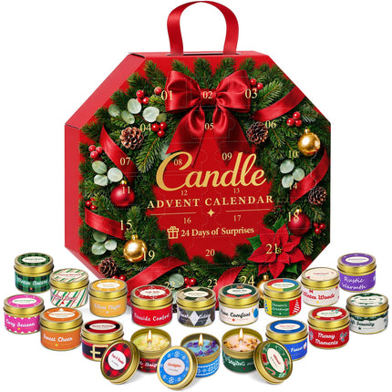 Candle Advent Calendar 2026, 24-Day Scented Candle Gift Set for Women