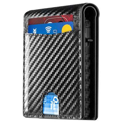 2026 Wallet for Men - RFID Blocking Slim Minimalist Wallet, Carbon Fiber