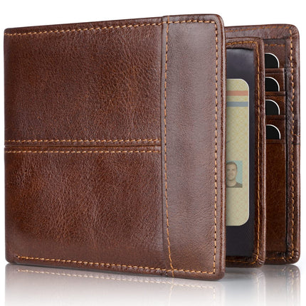 Swallowmall Mens Wallet Rfid Blocking Leather Wallet for Men Bifold Wallets