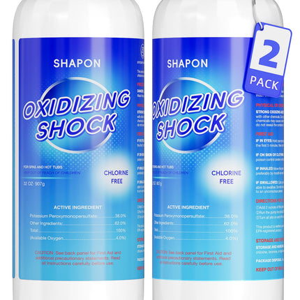 SHAPON 32 Oz Non-Chlorine Hot Tubs Shock, Spa Oxidizer for Clean Water (2 Pack)