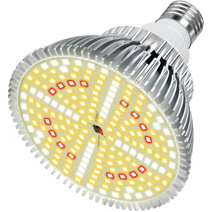 Lonwon Grow Light Bulbs for Indoor Plants, Plant Light Bulbs for Indoor Growing, Full Spectrum E26 LED Grow Bulb with 30W (320W Equivalent) 4000K Warm White, 1-Pack