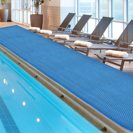 16in x 10Ft Drainage Non Slip Flooring Mats Swimming Pool Bathroom Anti-Fatigue Rubber Matting Heavy Duty Commercial Anti Slip Floor Mats for Garage Restaurant Sauna SPA, 15.7inch x 118inch