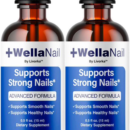 (2 Pack) WellaNail Drops - Official Wella Nail Advanced Liquid Drop Supplement - Maximum Strength, All Natural WellaNail Premium Support for Overall Health & Wellness Reviews, 2 Bottles for 2 Months