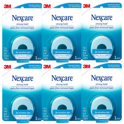 Nexcare Strong Yet Pain Free Tape, Tears Easily, For Sensitive Skin, 1 Roll