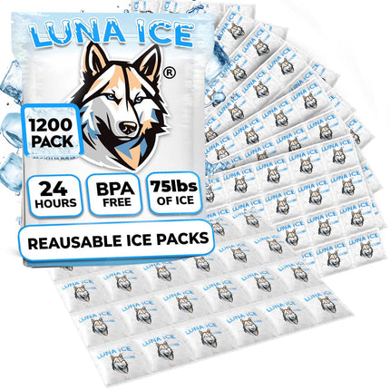 Dry Ice Packs for Shipping Cubes - Long Lasting ice Packs - 24+ Hour Freeze Power - BPA Free - 1200 Pack Bulk 75 lb – Hielo Seco - Reusable Gel Bricks for Food