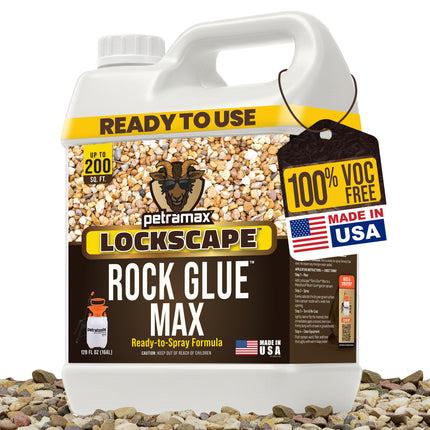 PetraMax Lockscape Ready to Use Rock Glue for Landscaping 1 Gallon USA-Made