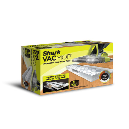 Shark VMP10 Disposable Hard Floor Vacuum and Mop Pad VACMOP Refill, White, 10 Count