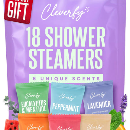 Cleverfy Shower Steamers Aromatherapy Gifts for Women and Men, 18 Tablets